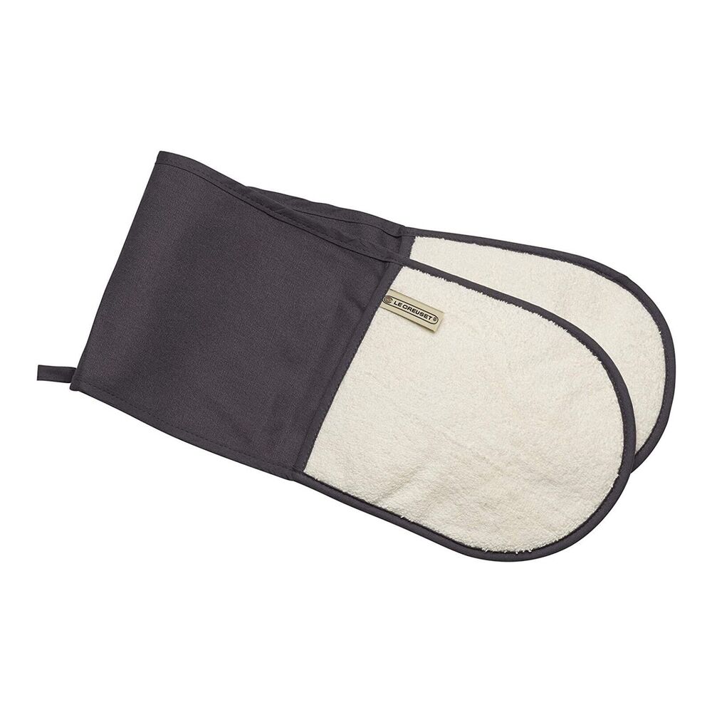 Le Creuset 100% Cotton Double Oven Glove Flint Grey Gray NEW